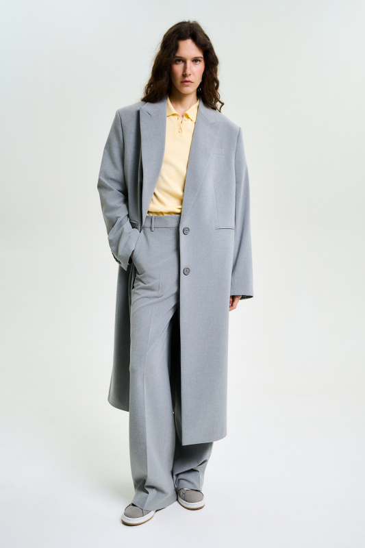 Пиджак длины миди S/S 25 GREY